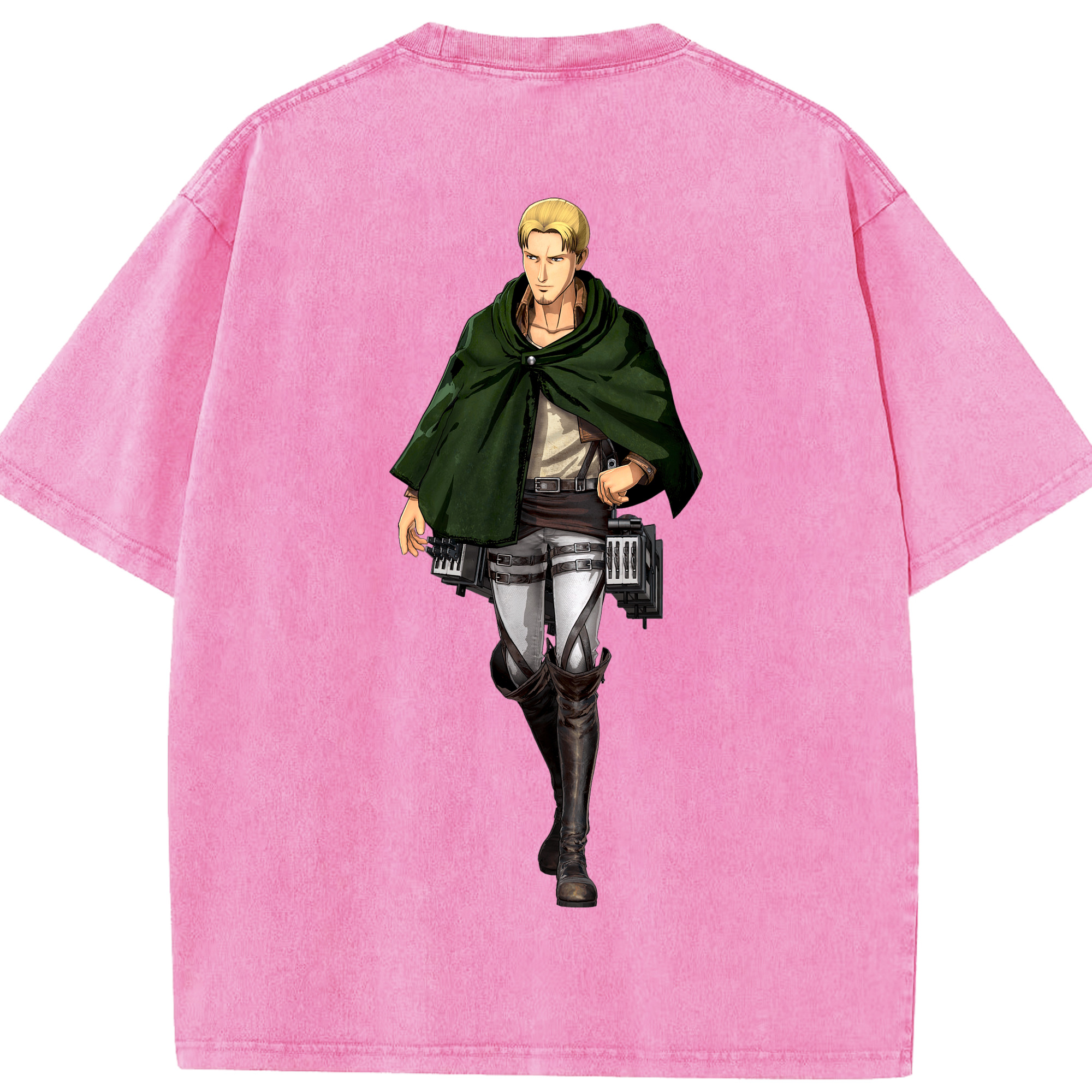 （画像用） 進撃の巨人 Attack on Titan 綿100% ヴィンテージ風 半袖Tシャツ（背面プリント）